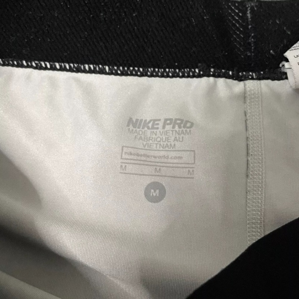 Nike Pro Dri-Fit Tight Leggings Womens M StayCool Black & White Mezzo Print Pant - Picture 7 of 7